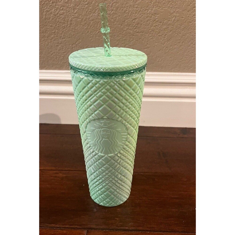 NEW Starbucks Summer 2024 Iridescent Mint Jade Green Jewel Venti Tumbler 24oz
